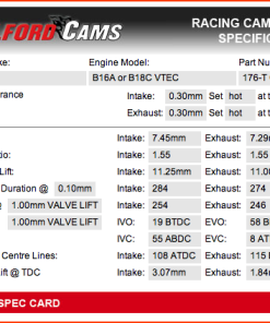 Alternative view of Kelford camshafts Honda turbocharged B series cams 176-T