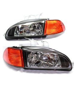 Honda Civic 92-95 black housing headlights & jdm corner