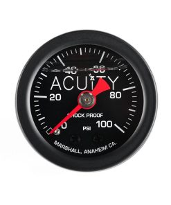 Alternative view of Acuity 100 PSI Fuel Pressure Gauge Satin Black