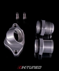 Alternative view of K-Tuned B16/B18C5 (Type R) Upper Coolant Housing with 16AN and Hose End Fitting