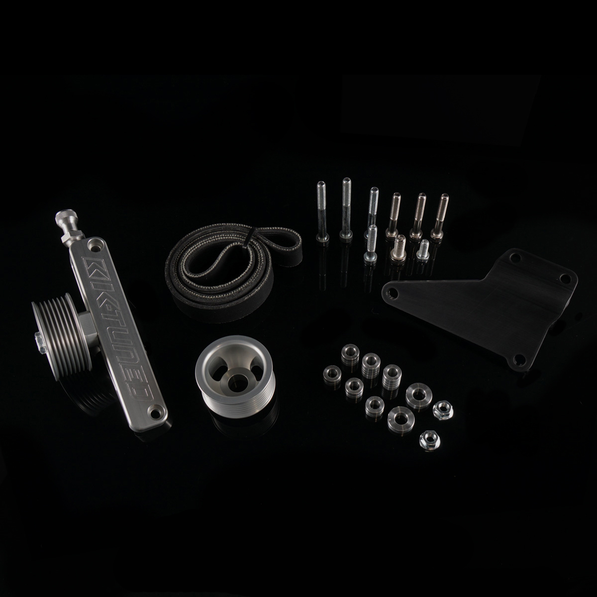 K-Tuned A/C and P/S Eliminator Pulley Kit Universal Honda K20 K24
