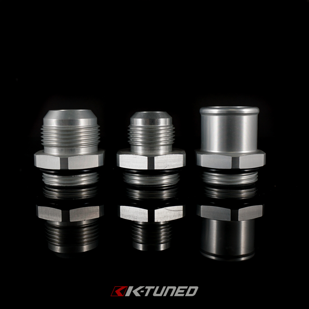 K-Tuned Silver 16AN to 12OR Adapter with O-Ring (Upper Coolant Housing)