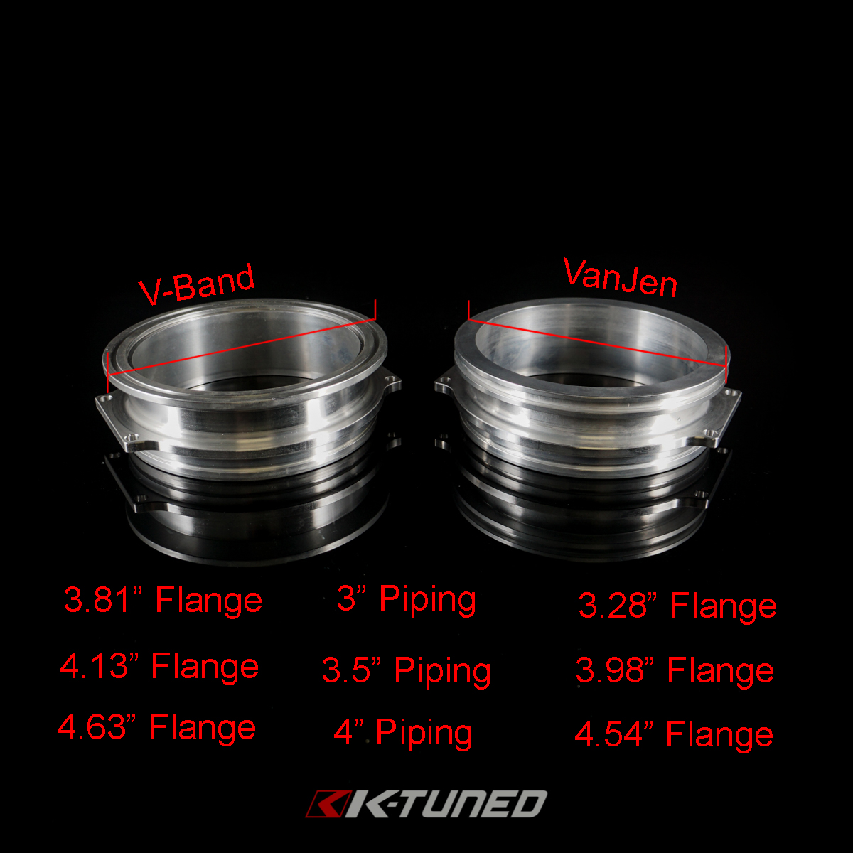 K-Tuned 3in V-Band Inlet for 72mm Throttle Body