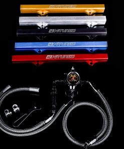 K-Tuned 6AN Fuel System Center Feed Lines/Filter/Red Rail/ FPR/Gauge/Wrench