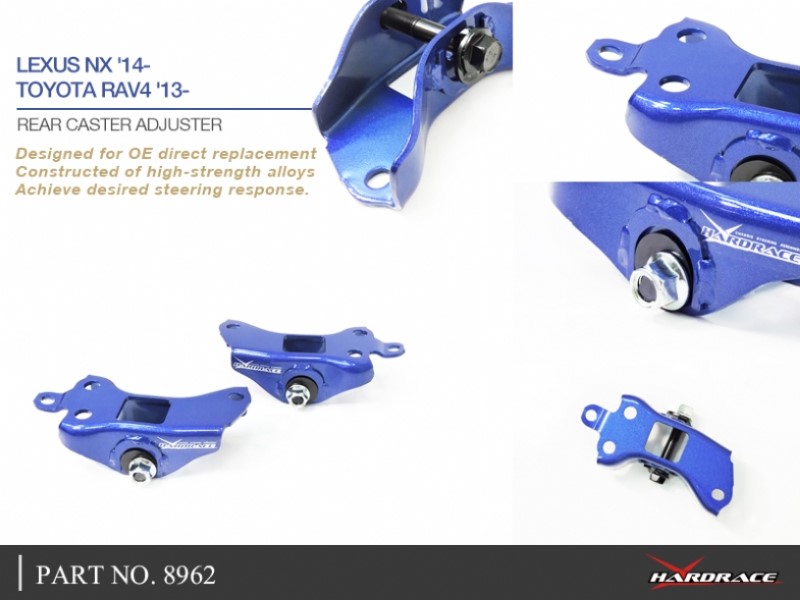 HARDRACE LEXUS NX200/300H'14- /TOYOTA RAV4 '13- REAR CASTER ADJUSTER - 2PCS/SET