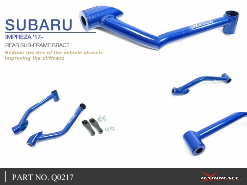 HARDRACE SUBARU IMPREZA '17- REAR SUB-FRAME BRACE - 2PCS/SET