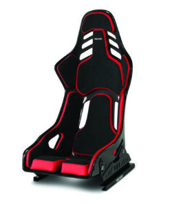 RECARO Podium Alcantara black leather red L
