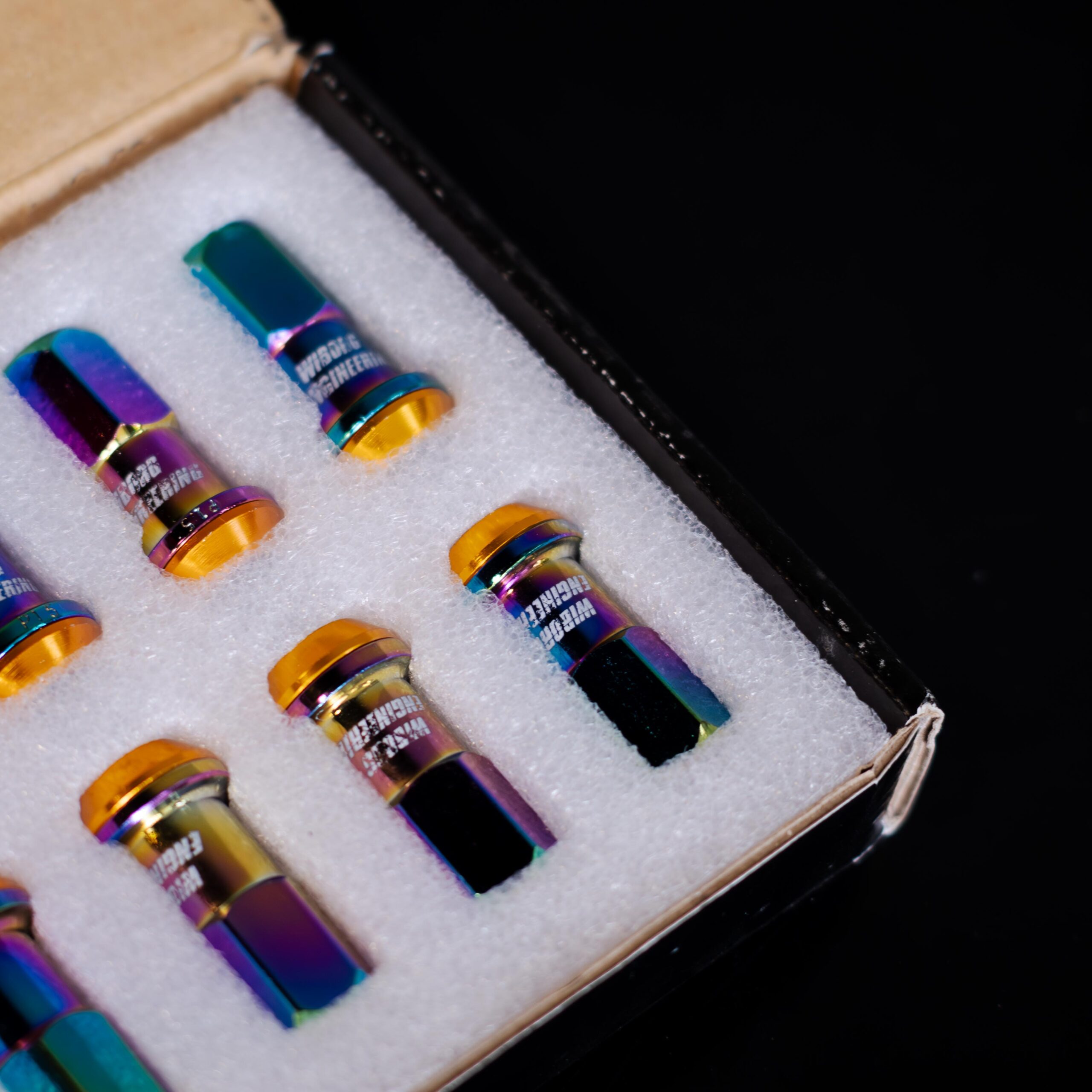 Wiborg Engineering Wheel Nuts - Racing Chromolly Steel M12x1.5mm - Neochrome - 20pcs