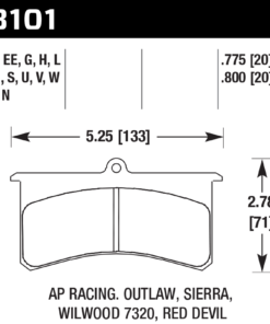 Alternative view of HB101V.800 - Hawk DTC-50 Brake Pads;