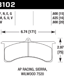Alternative view of HB102V.800 - Hawk DTC-50 Brake Pads;