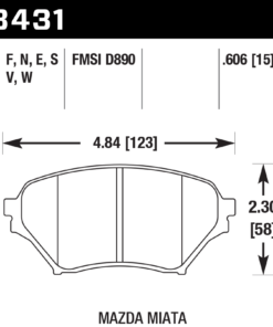 HB431D.606 - Hawk ER-1 Brake Pads; Front