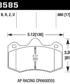 Alternative view of HB585D.660 - Hawk ER-1 Brake Pads;