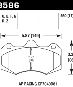 Alternative view of HB586D.660 - Hawk ER-1 Brake Pads;