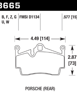 Alternative view of HB665D.577 - Hawk ER-1 Brake Pads; Rear