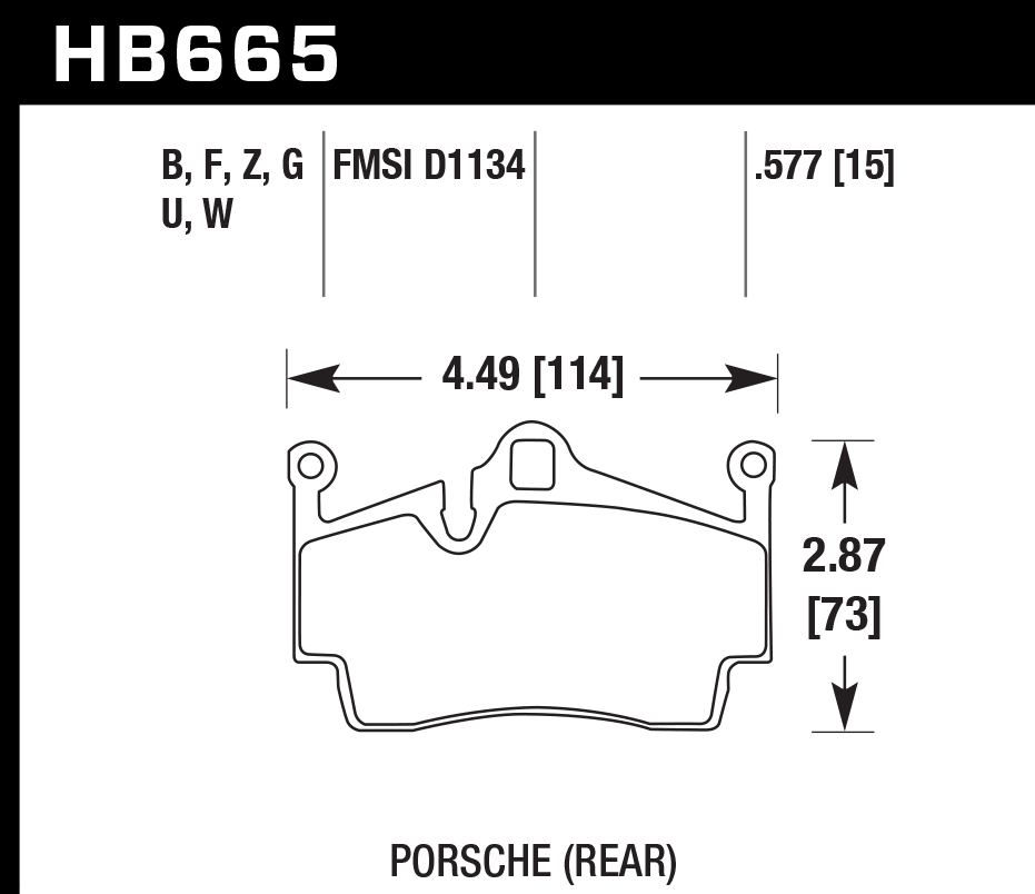 HB665D.577 - Hawk ER-1 Brake Pads; Rear - Image 2