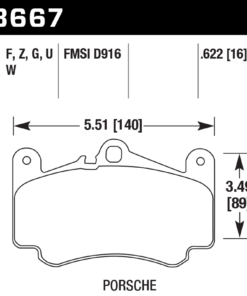 Alternative view of HB667D.622 - Hawk ER-1 Brake Pads; Front