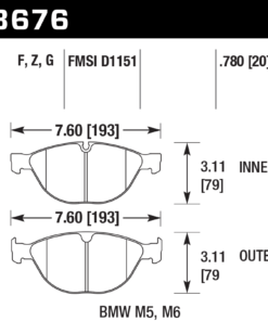 Alternative view of HB676G.780 - Hawk DTC-60 Brake Pads; Front