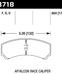 Alternative view of HB718G.654 - Hawk DTC-60 Brake Pads;