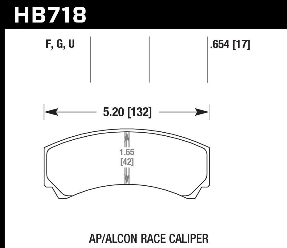 HB718G.654 - Hawk DTC-60 Brake Pads; - Image 2