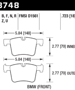 Alternative view of HB748U.723 - Hawk DTC-70 Brake Pads; Front