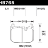 HB765D.664 - Hawk ER-1 Brake Pads; Front