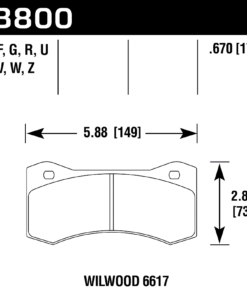 Alternative view of HB800G.670 - Hawk DTC-60 Brake Pads;
