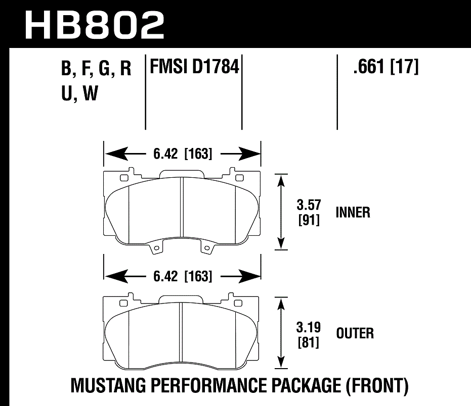HB802G.661 - Hawk DTC-60 Brake Pads; Front - Image 2