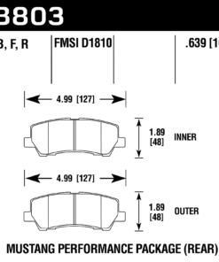 Alternative view of HB803D.639 - Hawk ER-1 Brake Pads; Rear
