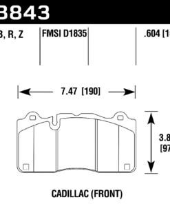 Alternative view of HB843G.604 - Hawk DTC-60 Brake Pads; Front