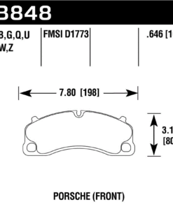Alternative view of HB848G.646 - Hawk DTC-60 Brake Pads; Front