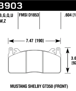 Alternative view of HB903D.604 - Hawk ER-1 Brake Pads; Front