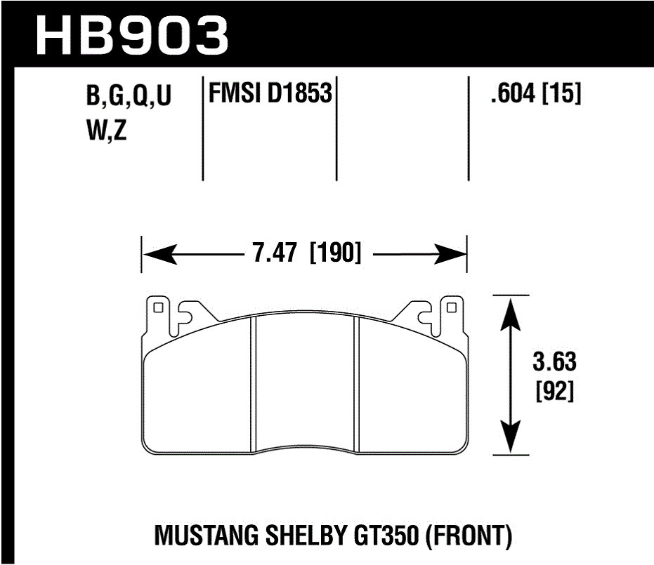 HB903G.604 - Hawk DTC-60 Brake Pads; Front - Image 2