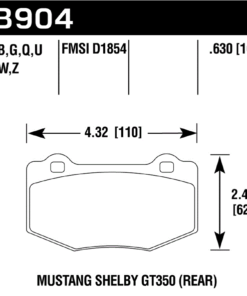 Alternative view of HB904G.630 - Hawk DTC-60 Brake Pads; Rear