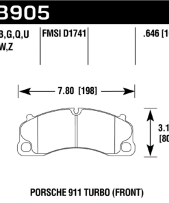 Alternative view of HB905Z.646 - Hawk PC Brake Pads; Front