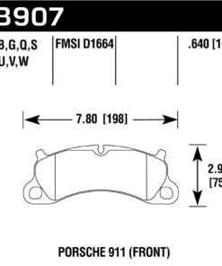 Alternative view of HB907G.640 - Hawk DTC-60 Brake Pads; Front