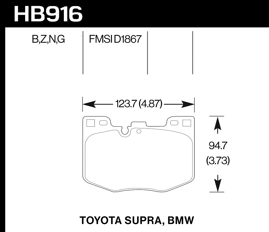 HB916G.740 - Hawk DTC-60 Brake Pads; Front - Image 2
