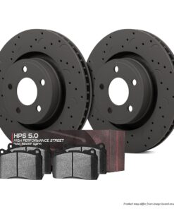 HKC4024.183B - Hawk Brake Kit - HPS 5.0 Pads & Talon Slotted & Drilled Discs; Rear