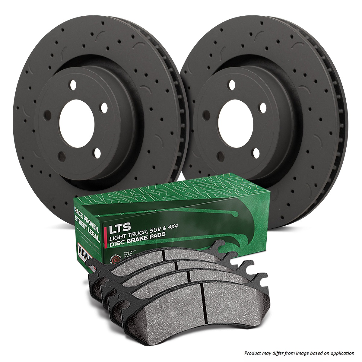 HKC4272.710Y - Hawk Brake Kit - LTS Pads & Talon Slotted & Drilled Discs; Front