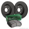 HKC4367.332Y - Hawk Brake Kit - LTS Pads & Talon Slotted & Drilled Discs; Front
