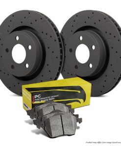 HKC5343.145Z - Hawk Brake Kit - PC Pads & Talon Slotted & Drilled Discs; Rear