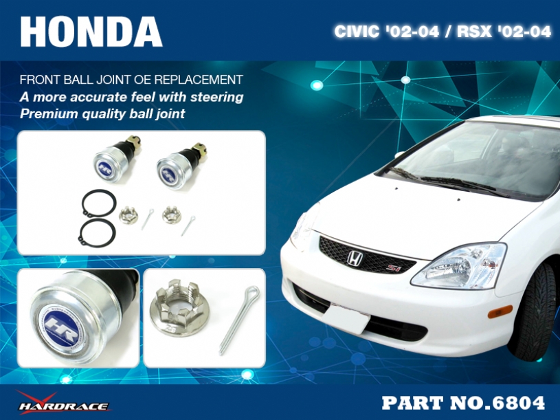 Hardrace Honda Civic 7th 2001-2006 EM2. ES1. EP1/2/3/4. EU
Honda Integra DC5 2002-2006 Front Ball Joint Honda Civic. RSX - Image 2