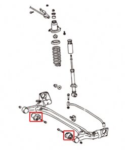 Alternative view of Hardrace 7253 Rear Frame Bushing Toyota Corolla/altis/auris, Prius, Wish