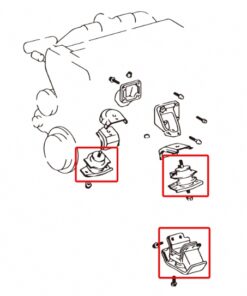 Alternative view of Hardrace 6689 Reinforced Engine & Trans Harden Rubber Mounts Toyota Supra