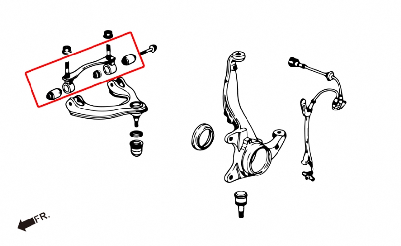 Hardrace Honda Civic 5th 1992-1996 EG. EH. EJ1/2
Honda Integra DC2 1994-2001 Front Upper Arm Bushing Repair Kit Honda - Image 2