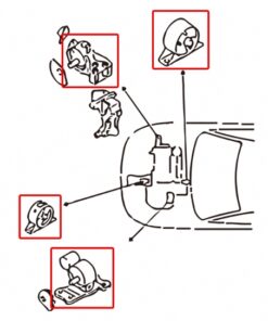 Alternative view of Hardrace 5828 Harden Engine Mount Mitsubishi Lancer mirage