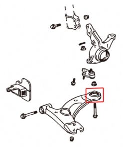 Alternative view of Hardrace 7281-A Front Lower Arm Bushing Toyota Corolla/altis/auris, Wish