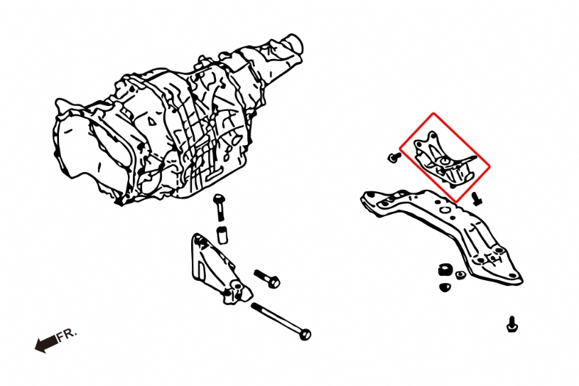 Hardrace 7737 Rear Tranmission Mount Subaru - Image 3