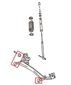 Alternative view of Hardrace 7255 Rear Frame Bushing Toyota Yaris