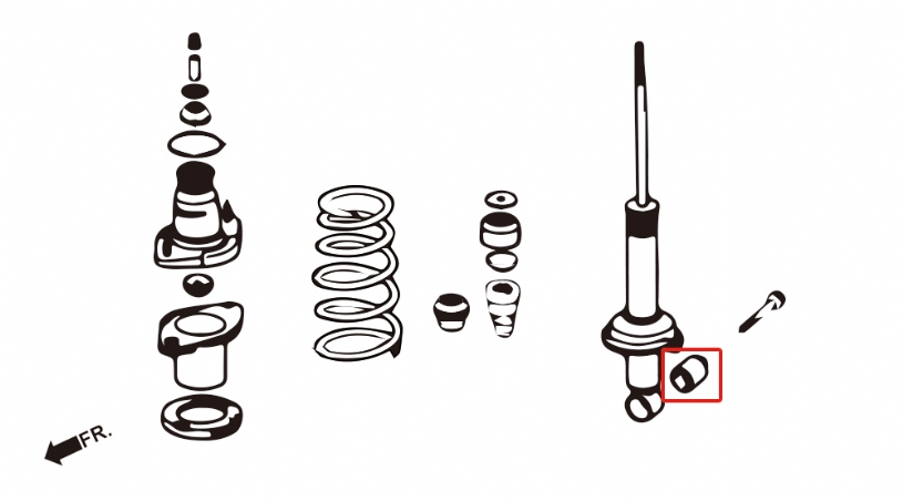 Hardrace Rear Shock Absorber Harden Bushing - Honda Integra/RSX - Image 2