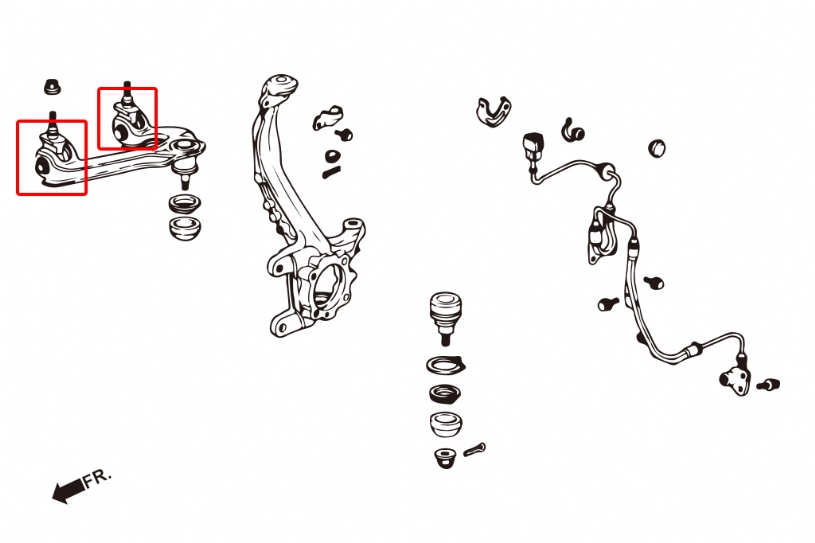 Hardrace Honda Accord 4th 1989-1993 CB1/2/3/4
Honda Accord 5th 1993-1997 CD3/4/5/6/7/9 Front Upper Arm Bush Honda Accord